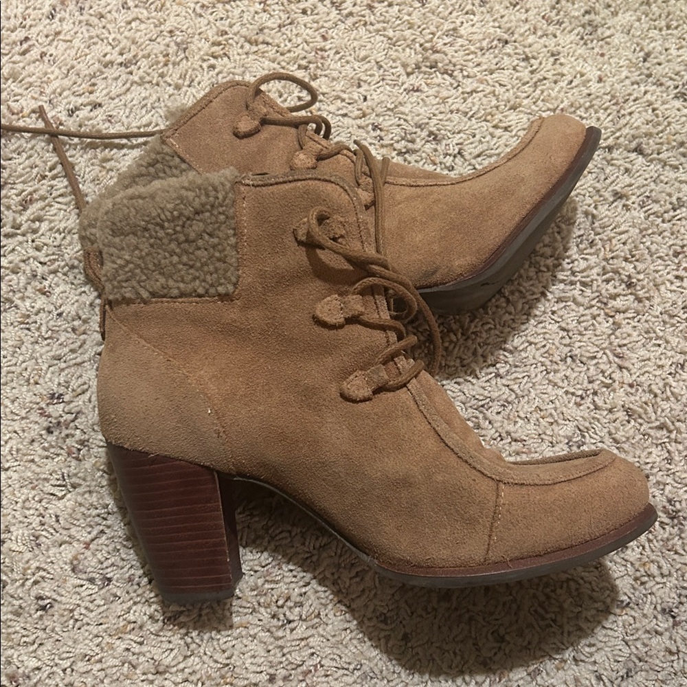 UGG Ankle Lace-Up Heeled Booties✨ Size 7.5